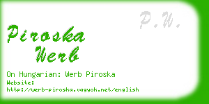 piroska werb business card